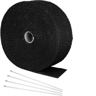 Thermal bandages for Bullymachine exhaust systems 10m x 5cm Black