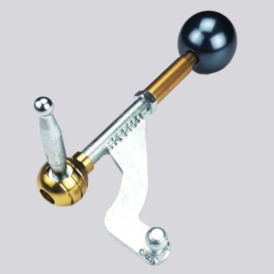 Abarth 500 595 695 Stage 2 DNA Racing gear lever with gray blue round knob