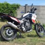 Dakar exhaust silencer and Yamaha Tenere 700 link pipe in titanium