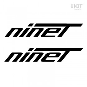 Coppia scritte NineT adesive nere Unitgarage