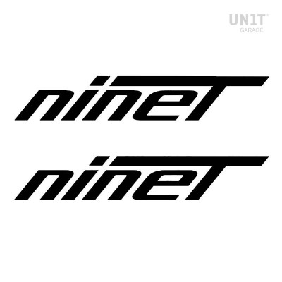 Coppia scritte NineT adesive nere Unitgarage