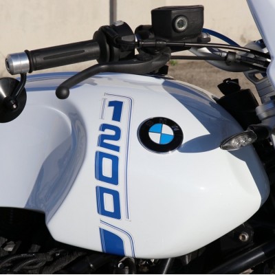 Pair of stickers 1200 Blue and white BMW R NineT Family Bullymachine