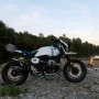 Coppia adesivi 1200 Blu e bianchi BMW R NineT Family Bullymachine