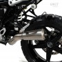 Low muffler in titanium plus BMW R NineT Scrambler and Urban GS support with standard Unitgarage high exhaust
