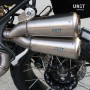Unitgarage Titanium Double Exhaust BMW R NineT Scrambler and Urban GS with standard high exhaust