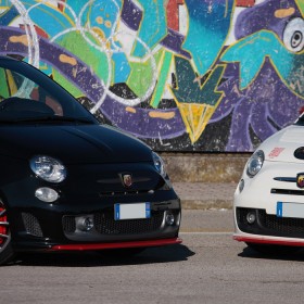 Red Front spoiler Abarth 500 pre restyling 2008 2015