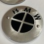 Pair of BMW R NineT Family Bullymachine brushed aluminum tank badges