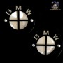 Pair of BMW 70 mm Bullymachine black tank badges