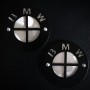 Pair of BMW 70 mm Bullymachine black tank badges