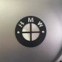 Pair of BMW 70 mm Bullymachine black tank badges
