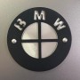 Pair of BMW 70 mm Bullymachine black tank badges