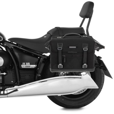 Wunderlich BMW R 18 backrest adapters in combination with original saddlebags