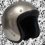 Bandit Extra-Slim model motorcycle helmet with very small Kevlar shell approved Silver Metalflake glitter