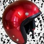 Casco moto modello Bandit Extra-Slim con calotta in Kevlar molto piccola omologato Rosso Metalflake