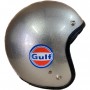 Motorcycle helmet model Bandit Extra Slim in Kevlar approved Silver Metalflake STP with 2 peaks