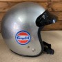 Motorcycle helmet model Bandit Extra Slim in Kevlar approved Silver Metalflake STP with 2 peaks