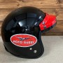 Casco modello Bandit Extra Slim in Kevlar nero con livrea Moto Guzzi e frontino Rosso DMD