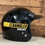 Black Bandit Extra Slim model helmet in Kevlar with Ducati Scrambler livery and black Biltwell peak