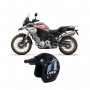 Casco modello Bandit Extra Slim in Kevlar nero con livrea Paris Dakar Gray e frontino Sonny Black f850gs bmw