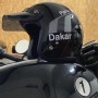 Casco modello Bandit Extra Slim in Kevlar nero con livrea Paris Dakar Gray e frontino Sonny Dark Smoke