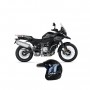 Casco modello Bandit Extra Slim in Kevlar nero con livrea Paris Dakar Gray e frontino Sonny Black f 850 bmw gs