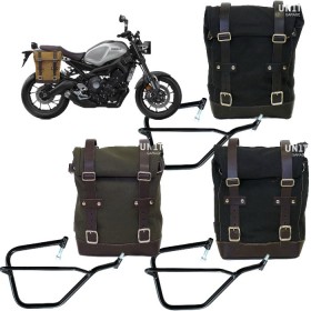 Canvas bag with right side rear support in various colors Yamaha XSR 900 MT-09 Unitgarage