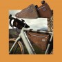 Borsa da triangolo telaio bici in crosta di cuoio Unitgarage