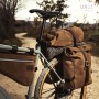 Roll crust leather bike unitgarage luggage rack bag