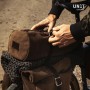 Roll crust leather bike unitgarage luggage rack bag