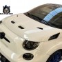 Abarth 500 595 695 Bad bonnet with 4 or 6 air intakes and semi-covered lights angry bird hood scoop 500c 595c 695c fiat abarth