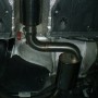 Central and final section exhaust with two 100 mm Volkswagen GOLF 8 GTI tailpipes