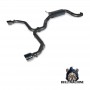 Central section exhaust with one silencer and final with two 100 diameter terminals for Volkswagen GOLF 7 GTI