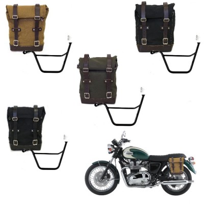 Borsa in canvas e supporto sinistro Triumph Bonneville T100 2001 2016 Unitgarage