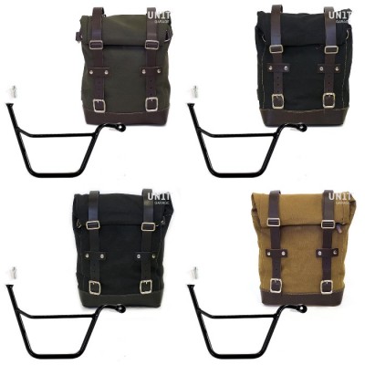 Borsa in canvas e supporto destro Triumph Bonneville T100 2001 2016 Unitgarage