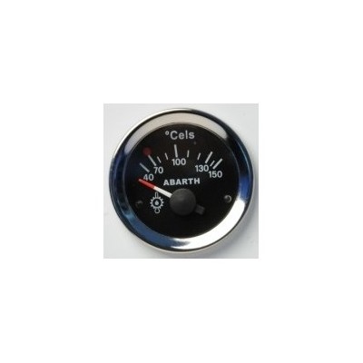 Abarth oil temperature instrument replica black dial 52 mm