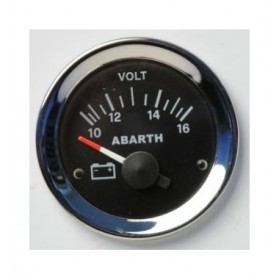 Voltmeter instrument Abarth replica black dial 52 mm