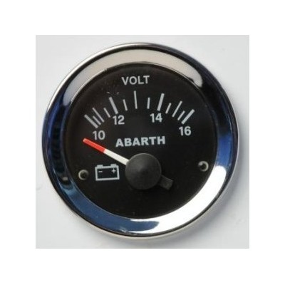 Voltmeter instrument Abarth replica black dial 52 mm