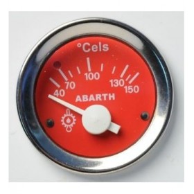 Strumento temperatura olio Abarth replica fondo rosso