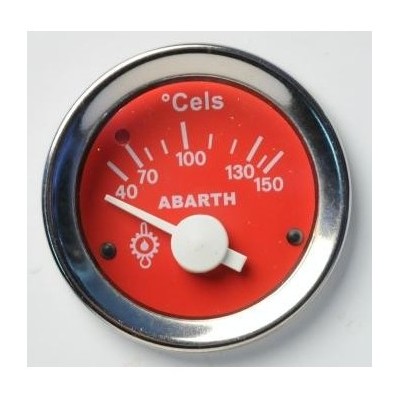 Abarth oil temperature instrument replica red dial 52 mm