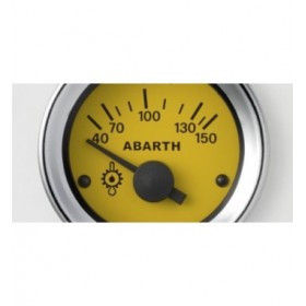 Strumento temperatura olio Abarth replica fondo giallo 52 mm