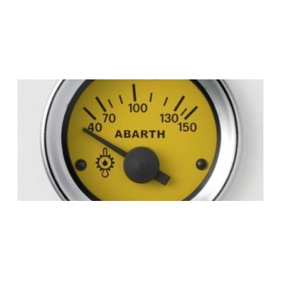 Abarth oil temperature instrument replica yellow dial 52 mm