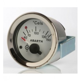 Strumento temperatura olio Abarth replica fondo bianco 52 mm