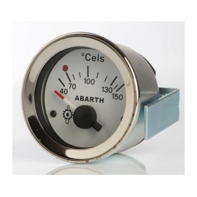 Strumento temperatura olio Abarth replica fondo bianco 52 mm