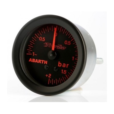 Manometro pressione turbo con logo Abarth 52mm -1+2 bar