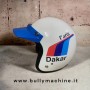 Casco aperto in Carbon Kevlar Extraslim con livrea Paris DakarBullymachine