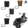 Canvas bag kit and BMW R18 side bag holder frame with Unitgarage fishtail exhaust