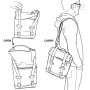Kit borsa in canvas e telaio reggi borsa laterale BMW R18 con scarico fishtail Unitgarage