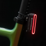 Rear light with 3-axis sensor stop without connection to the brake for E-bikes
