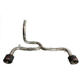 Direct exhaust terminal with carbon end caps Abarth 500 595 695