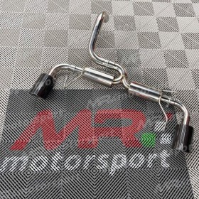 Mini-pance exhaust with 120mm carbon end caps Abarth 500 595 695